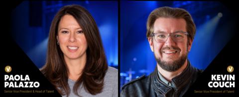 VENU welcomes Paola Palazzo, Senior Vice President and Head of Talent (left), and Kevin Couch, Senior Vice President (right).