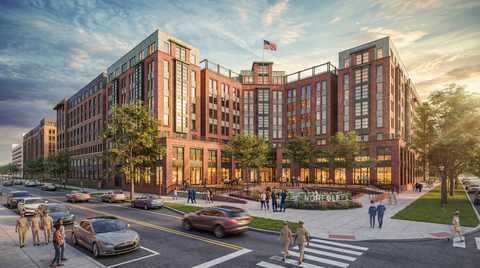 original A rendering of the future Homeport Hampton Roads Phase II community in Norfolk, where new housing for unaccompanied Sailors will include ground-floor amenities and gathering spaces. (Rendering courtesy of Torti Gallas + Partners)