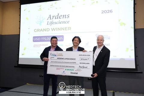 original Ardens Lifescience wins 2026 MTI Asia Pacific Grand Prize