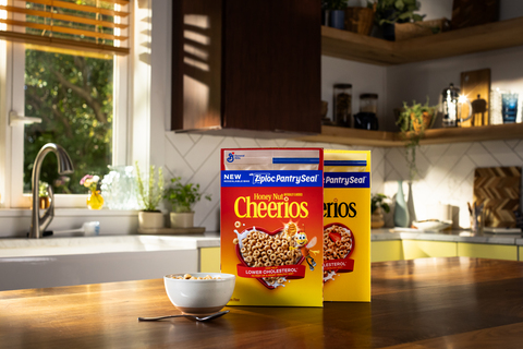 original Cheerios with Ziploc PantrySeal ™ delivers on decades of requests from cereal fans.