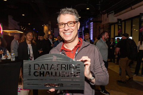 original Josh Devon, Co-founder & CEO of Sondera, holds the trophy after Sondera won the ninth annual DataTribe Challenge at Cyber Innovation Conference 2026, held Oct. 26-27 at Capital Turnaround in Washington, D.C. Sondera topped a field of five finalists that pitched to a panel of leaders from cybersecurity and national security, including Rob Joyce, Ron Gula, Matt Dunlop, Madison Horn, and Mike Janke. Photo Credit: Vision23